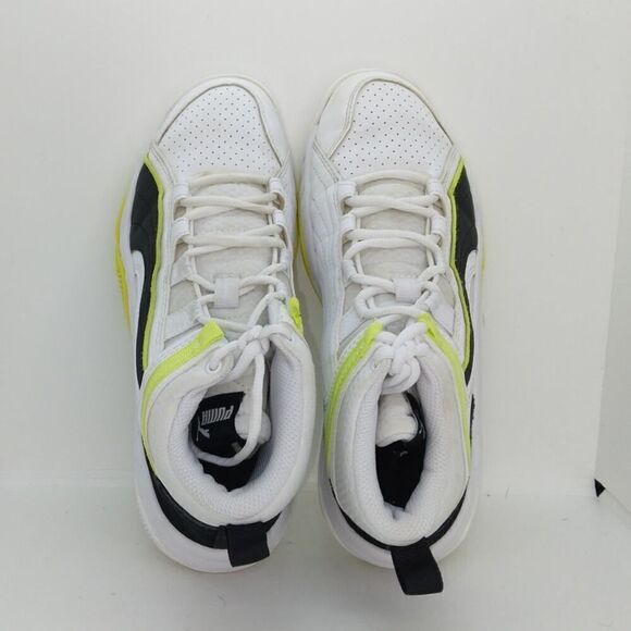 Puma Rebound Future Evo Core Mens Pre-owned White/Black/Yellow Sneakers - sz. 7 - Picture 3 of 6